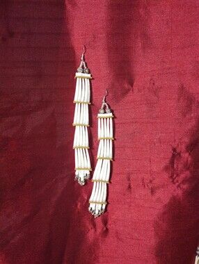 Native American Dentalium Shell Earrings* Native Made